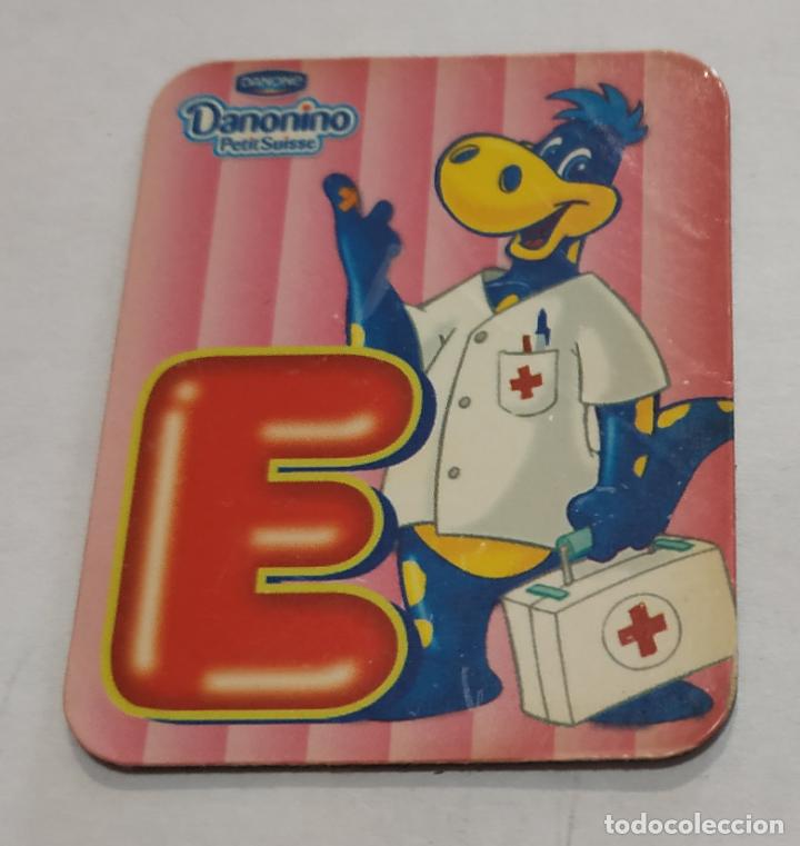 Pegatinas de colecci&oacute;n: CROMO IMANTADO , IMAN , LETRAS DANONINO DE DANONE , LETRA E