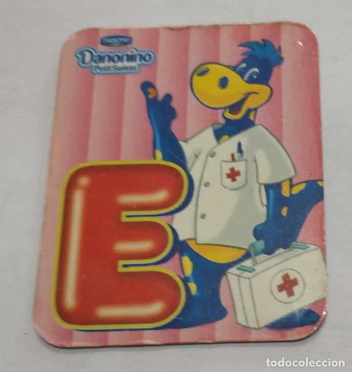 Pegatinas de colecci&oacute;n: CROMO IMANTADO , IMAN , LETRAS DANONINO DE DANONE , LETRA E
