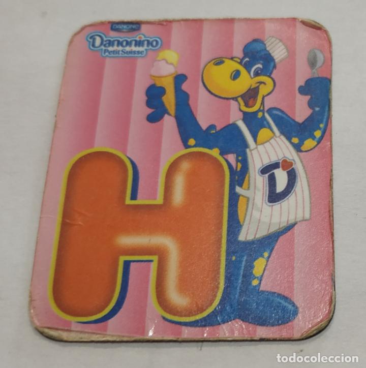 Pegatinas de colecci&oacute;n: CROMO IMANTADO , IMAN , LETRAS DANONINO DE DANONE , LETRA H