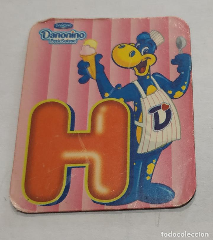 Pegatinas de colecci&oacute;n: CROMO IMANTADO , IMAN , LETRAS DANONINO DE DANONE , LETRA H