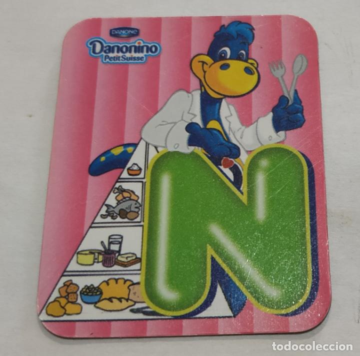Pegatinas de colecci&oacute;n: CROMO IMANTADO , IMAN , LETRAS DANONINO DE DANONE , LETRA N