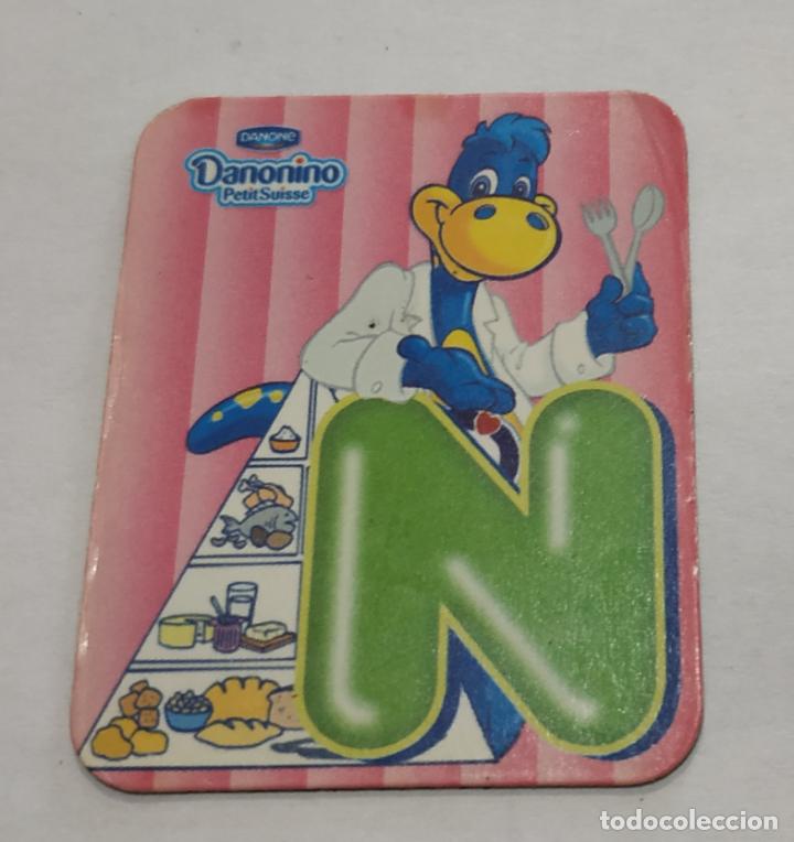 Pegatinas de colecci&oacute;n: CROMO IMANTADO , IMAN , LETRAS DANONINO DE DANONE , LETRA N