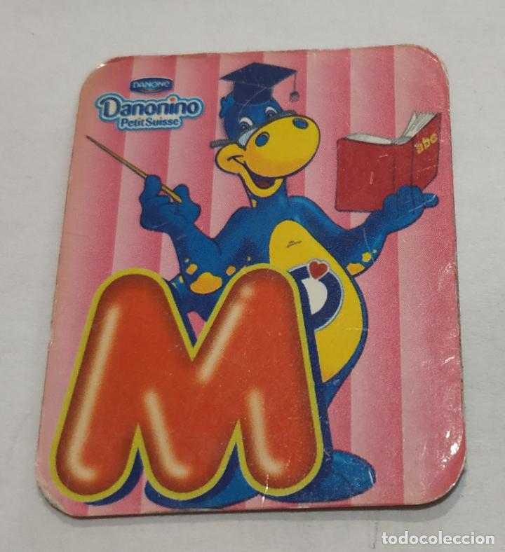 Pegatinas de colecci&oacute;n: CROMO IMANTADO , IMAN , LETRAS DANONINO DE DANONE , LETRA M