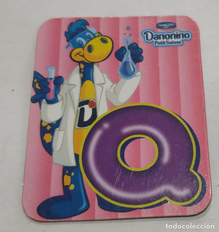 Pegatinas de colecci&oacute;n: CROMO IMANTADO , IMAN , LETRAS DANONINO DE DANONE , LETRA Q