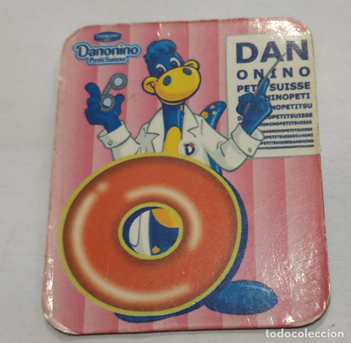 Pegatinas de colecci&oacute;n: CROMO IMANTADO , IMAN , LETRAS DANONINO DE DANONE , LETRA O