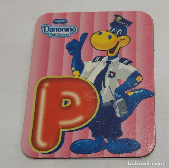 Pegatinas de colecci&oacute;n: CROMO IMANTADO , IMAN , LETRAS DANONINO DE DANONE , LETRA P