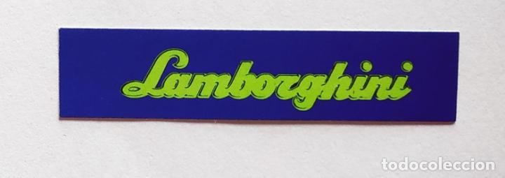 Pegatinas de colecci&oacute;n: CROMO TIRA PEGATINA A TODO GAS , MARCAS DE COCHES Y MOTOS, LAMBORGHINI , 6,8 CMS LEER DESCRIPCION