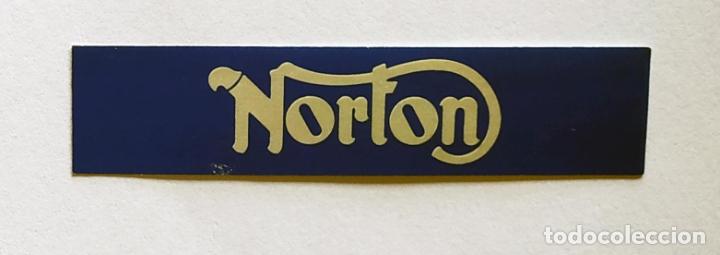 Pegatinas de colecci&oacute;n: CROMO TIRA PEGATINA A TODO GAS , MARCAS DE COCHES Y MOTOS, NORTON , 6,8 CMS LEER DESCRIPCION