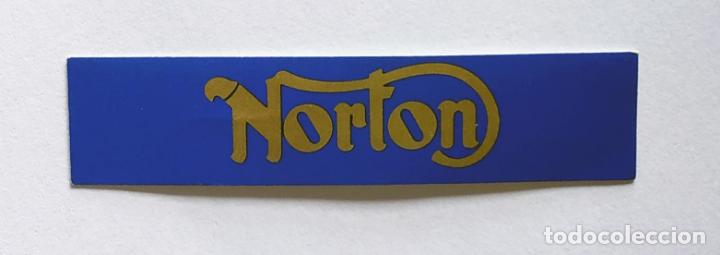 Pegatinas de colecci&oacute;n: CROMO TIRA PEGATINA A TODO GAS , MARCAS DE COCHES Y MOTOS, NORTON , 6,8 CMS LEER DESCRIPCION