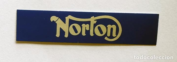 Pegatinas de colecci&oacute;n: CROMO TIRA PEGATINA A TODO GAS , MARCAS DE COCHES Y MOTOS, NORTON , 6,8 CMS LEER DESCRIPCION