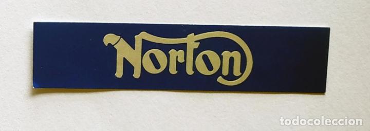 Pegatinas de colecci&oacute;n: CROMO TIRA PEGATINA A TODO GAS , MARCAS DE COCHES Y MOTOS, NORTON , 6,8 CMS LEER DESCRIPCION