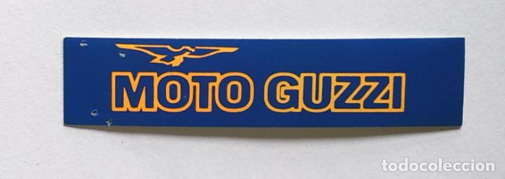 Pegatinas de colecci&oacute;n: CROMO TIRA PEGATINA A TODO GAS , MARCAS DE COCHES Y MOTOS, MOTO GUZZI, 6,8 CMS LEER DESCRIPCION