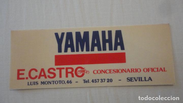 Pegatinas de colecci&oacute;n: ANTIGUA PEGATINA PUBLICIDAD.YAMAHA.E.CASTRO.MOTO.LUIS MONTOTO.SEVILLA