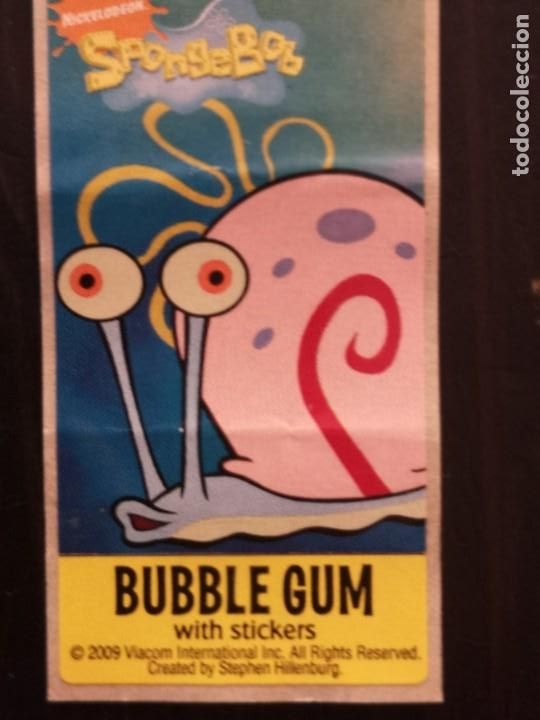 Pegatinas de colecci&oacute;n: PEGATINA CHICLE BOB ESPONJA NICKELODEON 2010