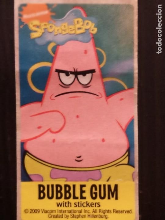 Pegatinas de colecci&oacute;n: PEGATINA CHICLE BOB ESPONJA NICKELODEON 2010