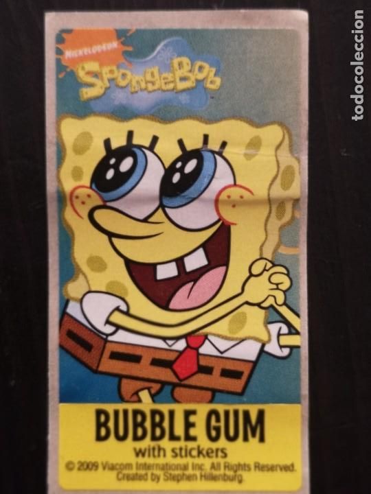 Pegatinas de colecci&oacute;n: PEGATINA CHICLE BOB ESPONJA NICKELODEON 2010