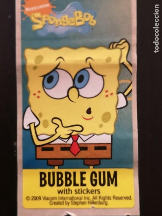 Pegatinas de colecci&oacute;n: PEGATINA CHICLE BOB ESPONJA NICKELODEON 2010