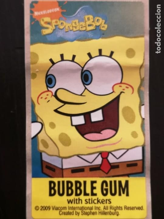 Pegatinas de colecci&oacute;n: PEGATINA CHICLE BOB ESPONJA NICKELODEON 2010