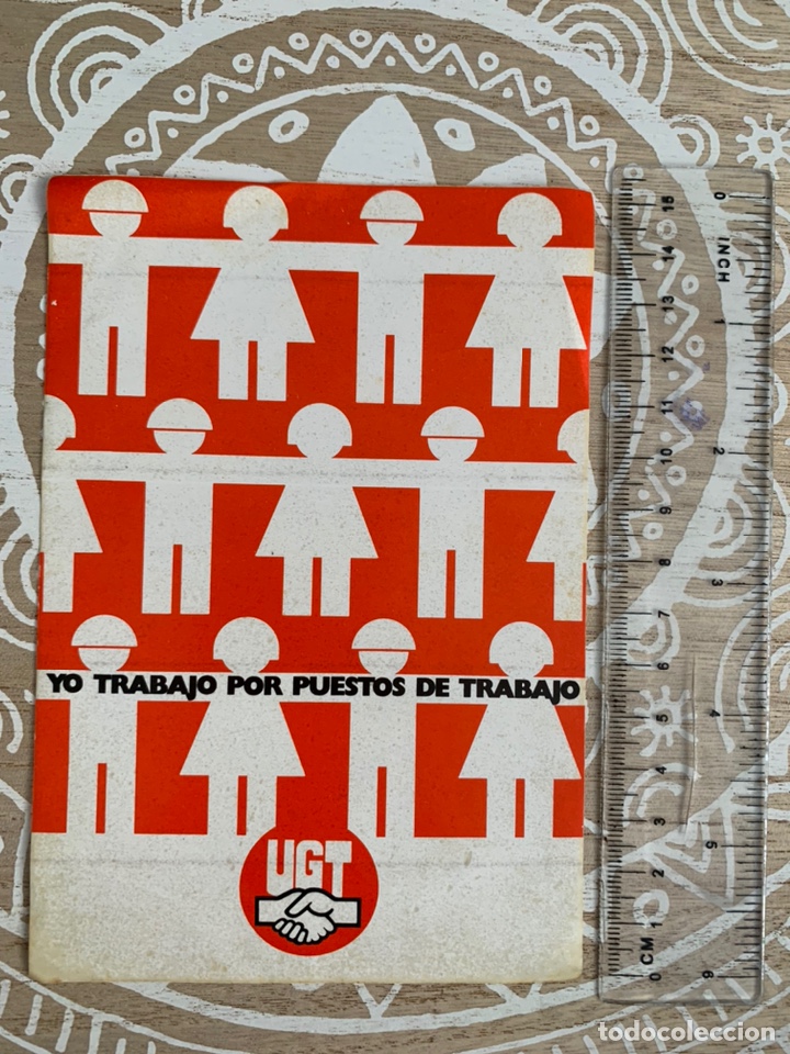 Pegatinas de colecci&oacute;n: Pegatina UGT a&ntilde;os 80 politica