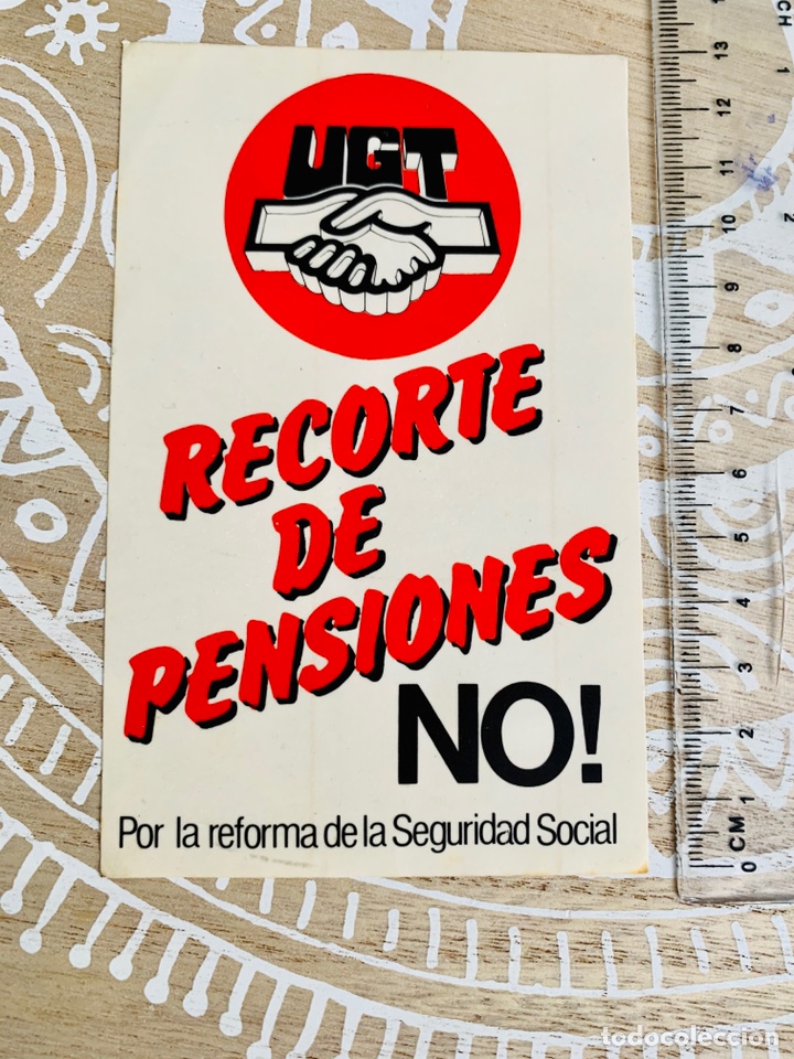 Pegatinas de colecci&oacute;n: Pegatina UGT transicion a&ntilde;os 70-80 politica