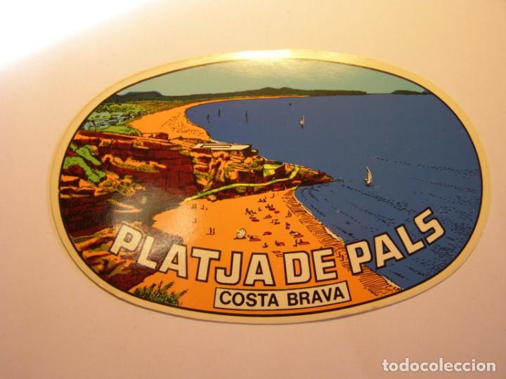 Pegatinas de colecci&oacute;n: Pegatina para coche o cristal , Platja de Pals. A&ntilde;os 70-80.
