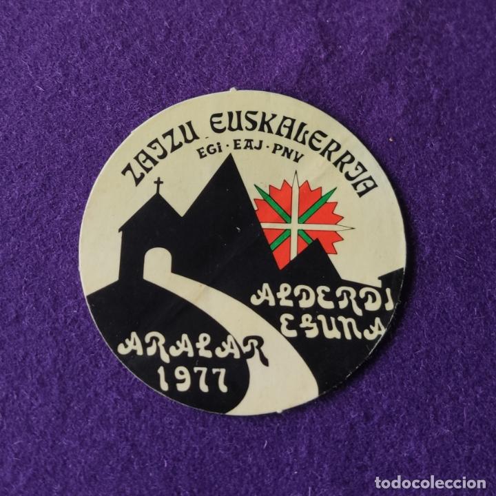 Pegatinas de colecci&oacute;n: RARA PEGATINA POLITICA VASCA. TRANSICION. ALDERDI EGUNA. 1977 ARALAR. EGI-EAJ-PNV. EUSKADI.