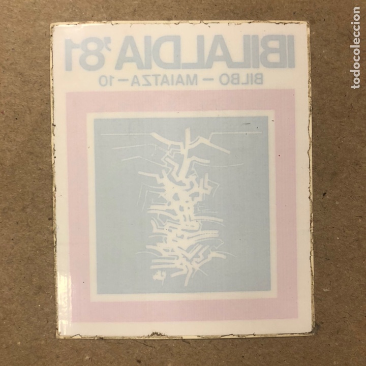 Adesivi di collezione: IBILALDIA &lsquo;81 (BILBO). PEGATINA DE CRISTAL SIN USAR FIESTA APOYO AL EUSKERA EN BIZKAIA.
