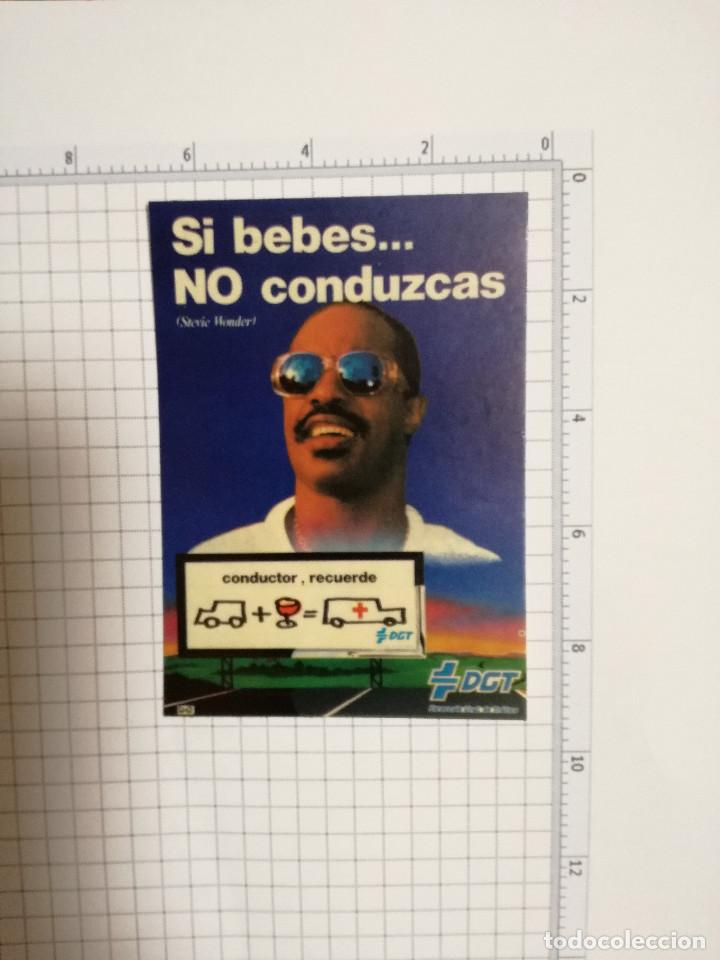 Pegatinas de colecci&oacute;n: PEGATINA ADHESIVO MOTOR - STEVE WONDER - SI BEBES NO CONDUZCAS DGT - 9X6