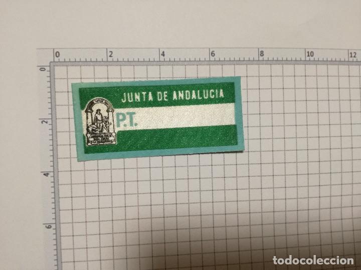 Pegatinas de colecci&oacute;n: PEGATINA ADHESIVO TELA - JUNTA DE ANDALUCIA - 6X3