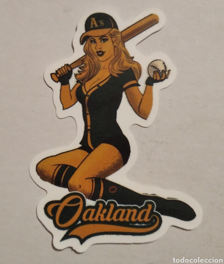 Autocollants de collection: Pegatina chica pin Up b&eacute;isbol / 45 x 65 mm