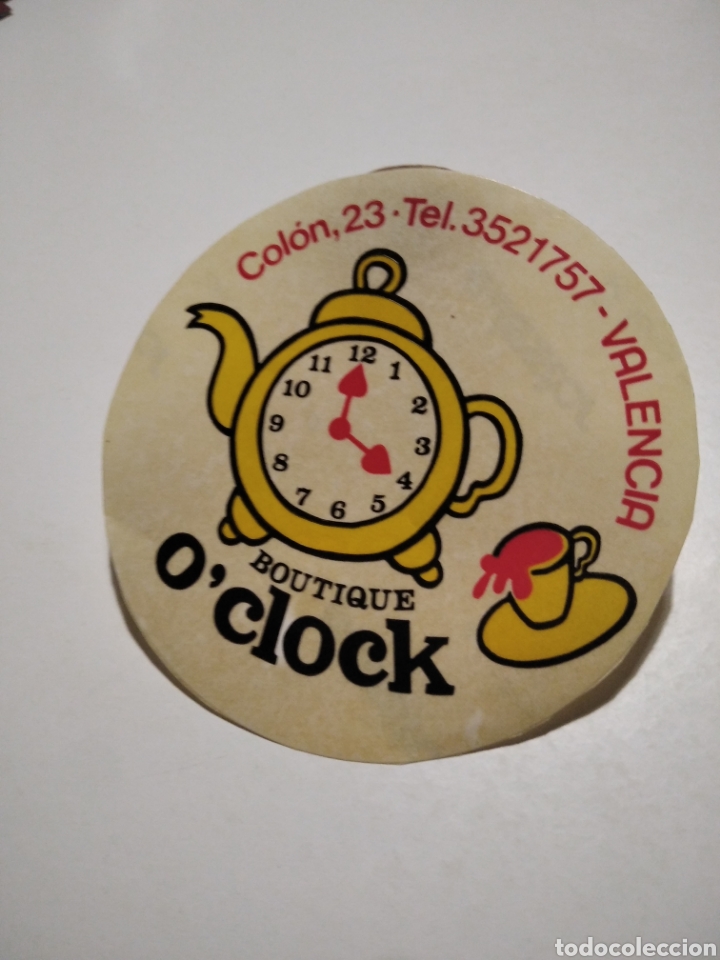 Pegatinas de colecci&oacute;n: Boutique O, CLOCK, VALENCIA pegatina