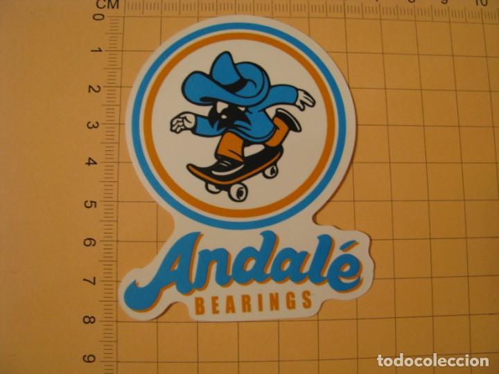Pegatinas de colecci&oacute;n: PEGATINA COCHE MOTO SKATEBOARD MALETA PORT&Aacute;TIL BICICLETA. ANDAL&Eacute; BEARINGS.