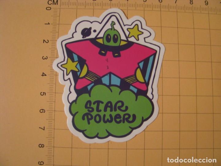 Pegatinas de colecci&oacute;n: PEGATINA COCHE MOTO SKATEBOARD MALETA PORT&Aacute;TIL BICICLETA. STAR POWER.