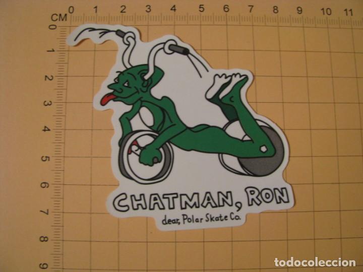 Pegatinas de colecci&oacute;n: PEGATINA COCHE MOTO SKATEBOARD MALETA PORT&Aacute;TIL BICICLETA. CHATMAN, RON.