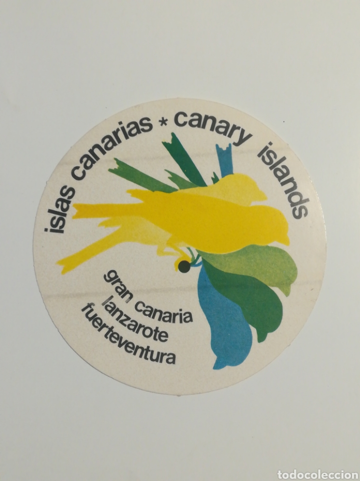 Pegatinas de colecci&oacute;n: Pegatina circular Islas Canarias. Tama&ntilde;o 115mm