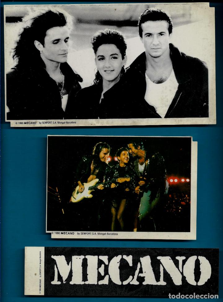 Pegatinas de colecci&oacute;n: TRES STICKER - ADHESIVO - GRUPO MUSICAL MECANO - PRODUCTO SENFOR - 1990