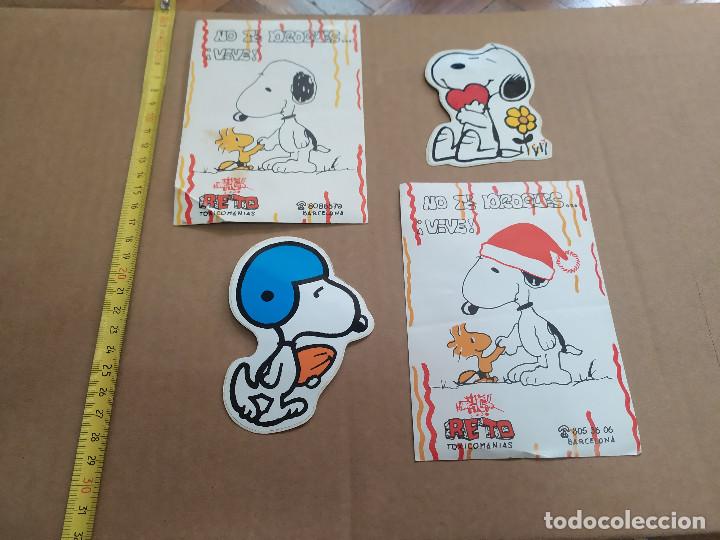 Pegatinas de colecci&oacute;n: LOTE PEGATINAS 4 UNIDADES. SNOOPY.
