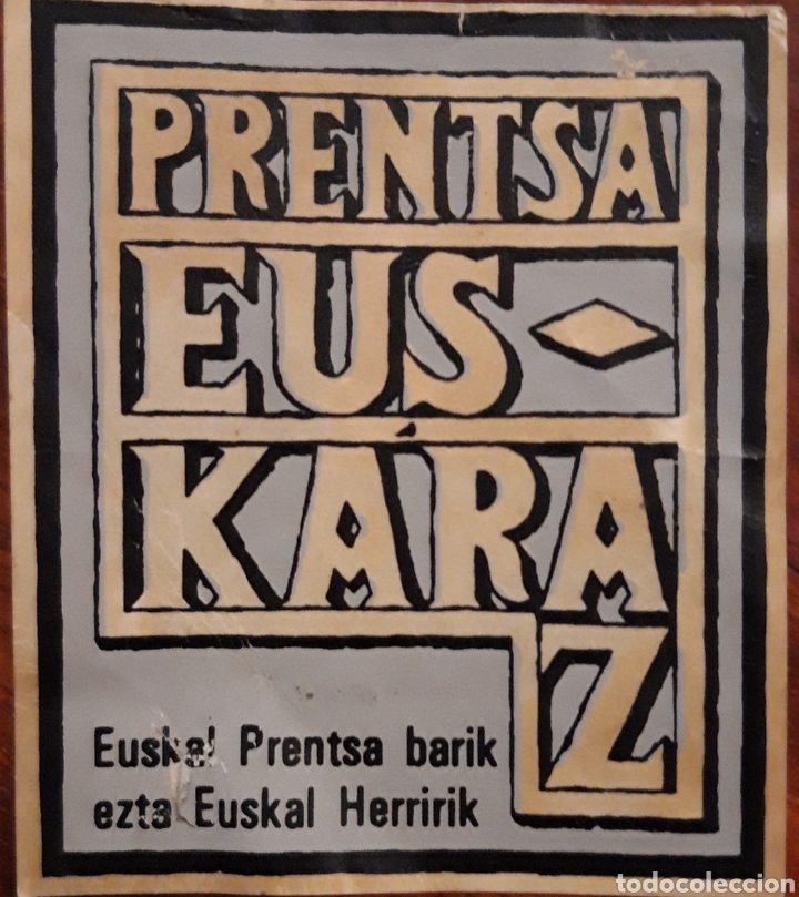 Pegatinas de colecci&oacute;n: PEGATINA PRENTSA EUSKARAZ