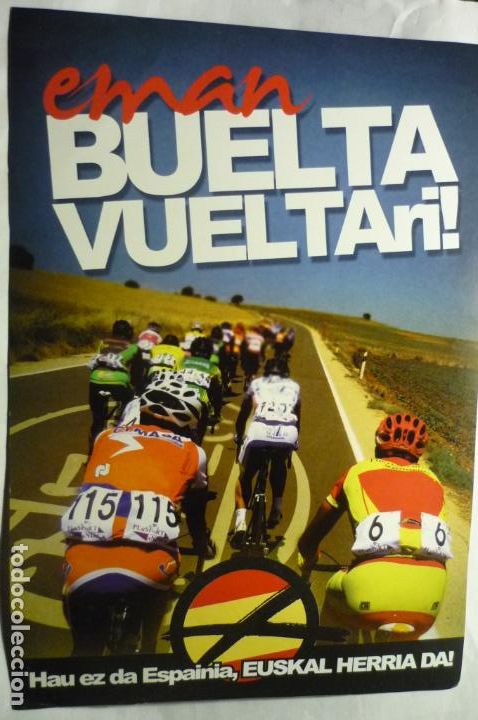 Pegatinas de colecci&oacute;n: pegatina grande ciclismo euskal erria da