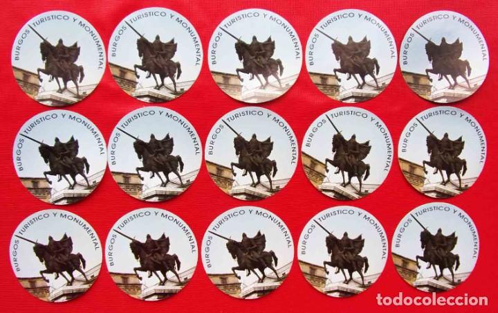 Autocolantes de cole&ccedil;&atilde;o: LOTE DE 15 PEGATINAS. A&Ntilde;OS 70. EL CID. BURGOS. PERFECTO ESTADO. BURGOS TUR&Iacute;STICO Y MONUMENTAL.