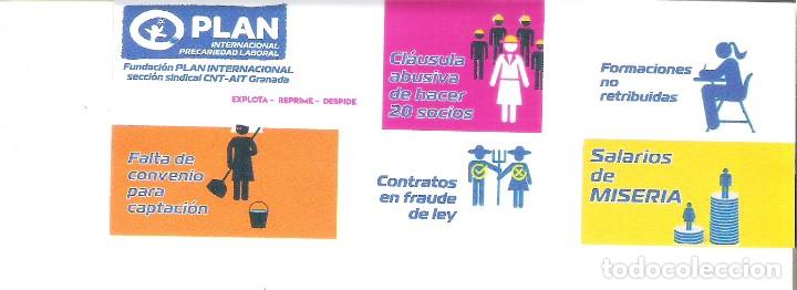 Pegatinas de colecci&oacute;n: PEGATINAS POLITICAS - 1 PEGATINA POLITICA CNT-AIT - PLAN INTERNACIONAL PRECARIEDAD LABORAL
