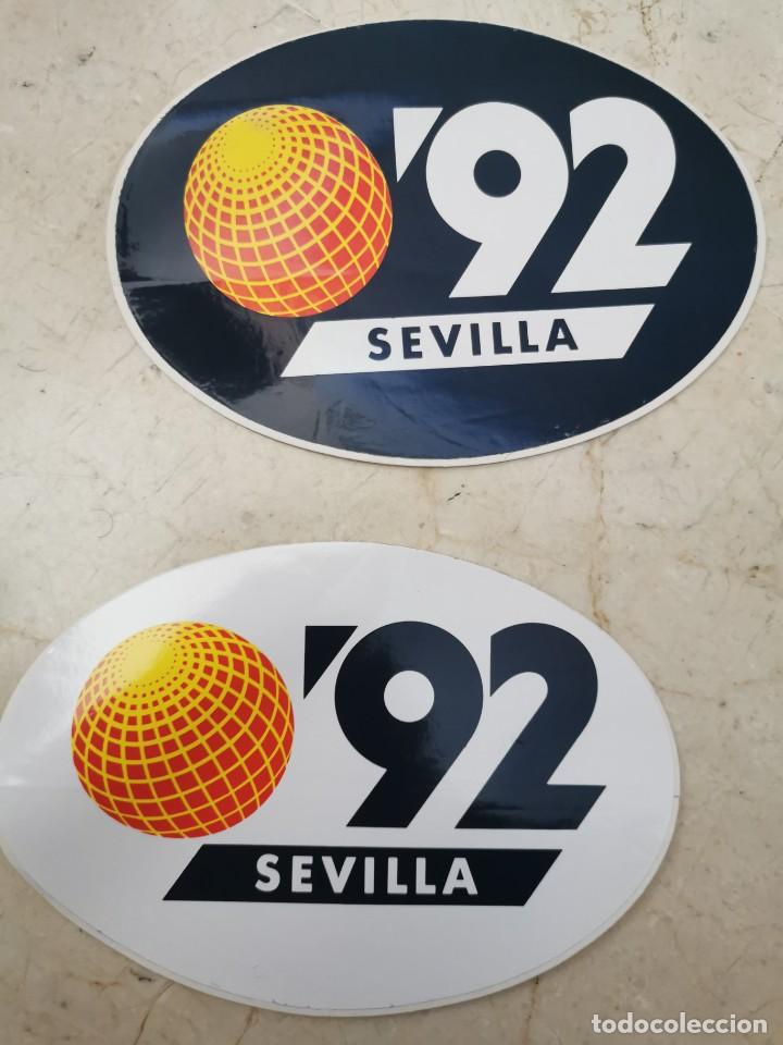 Pegatinas de colecci&oacute;n: Dos pegatinas Expo, 92