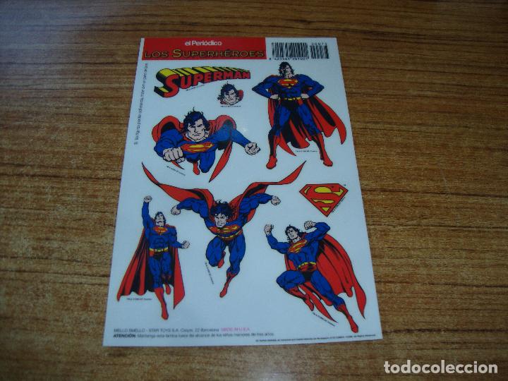 Pegatinas de colecci&oacute;n: PEGATINAS LOS SUPERHEROES EL PERIODICO SUPERMAN