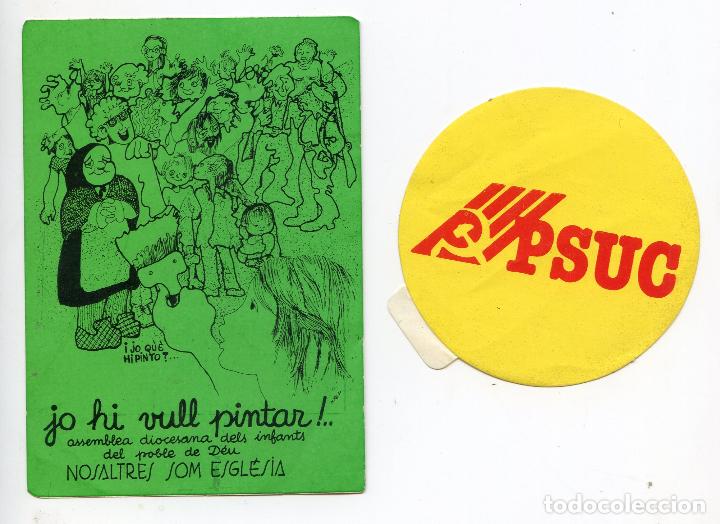 Pegatinas de colecci&oacute;n: Dos pegatinas catalanas pol&iacute;ticas de la &eacute;poca de la Transici&oacute;n