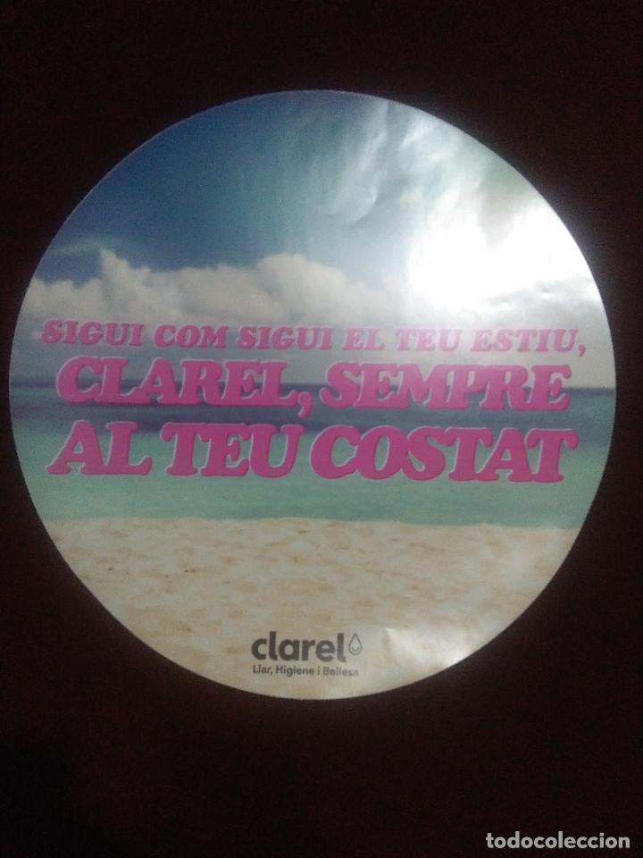 Autocolantes de cole&ccedil;&atilde;o: PEGATINA GIGANTE DE ANUNCIO CLAREL-CIRCUMFERENCIA DE 44 CM DE DIAMETRO