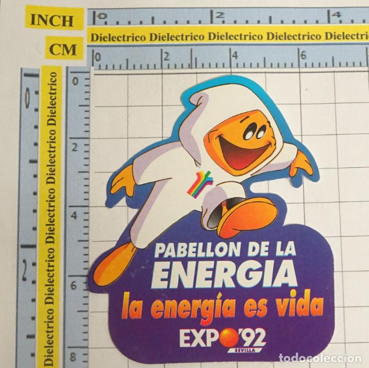 Pegatinas de colecci&oacute;n: PEGATINA DE LA EXPO 92 1992 SEVILLA. PABELLON DE LA ENERG&Iacute;A