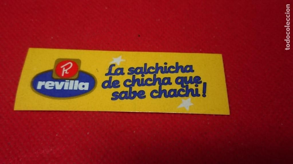 Pegatinas de colecci&oacute;n: CROMO PEGATINA PUBLICITARIA SALCHICHAS REVILLA, LA SALCHICHA DE CHICHA QUE SABE CHACHI - SIN PEGAR
