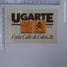 Pegatinas de colección: PEGATINA PEUGEOT CITROEN UGARTE S.A.VALENCIA.. Lote 228723635