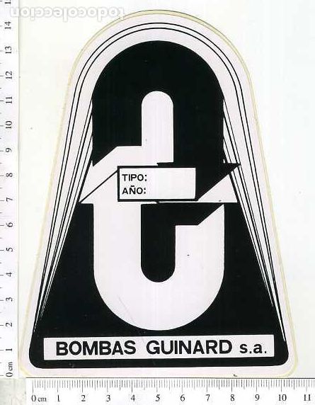 Pegatinas de colecci&oacute;n: PEGATINA BOMBAS GUINARD S.A