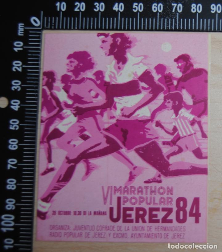 Pegatinas de colecci&oacute;n: PEGATINA VI MARATON POPULAR JEREZ 84